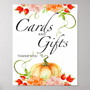 Little pumpkin floral cards and gifts sign