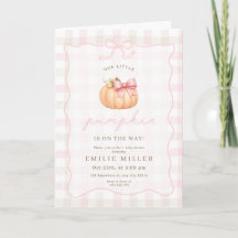 Little Pumpkin Girl Baby Shower Fall Pumpkin Bow