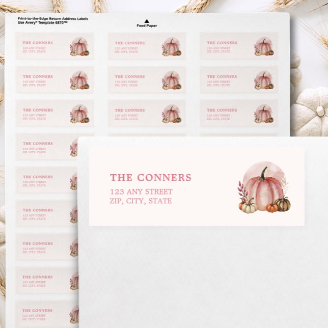 Little Pumpkin Girl Baby Shower Return Address (Creator Uploaded)