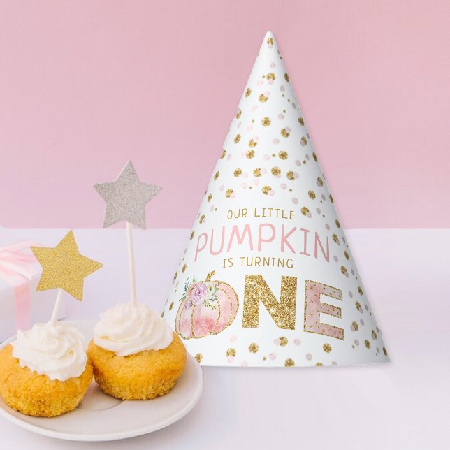 Little Pumpkin Girls 1st Birthday Party Hat (Creator Uploaded)