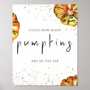 Little pumpkin guess how many pumpkins poster