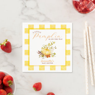 Little Pumpkin is on the way Baby Shower  Napkin