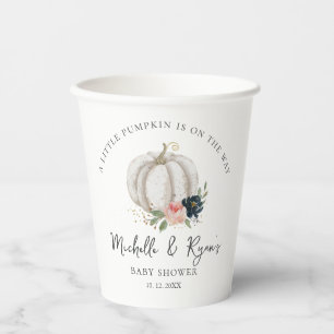 Little Pumpkin Is On The Way Baby Shower Paper Cups