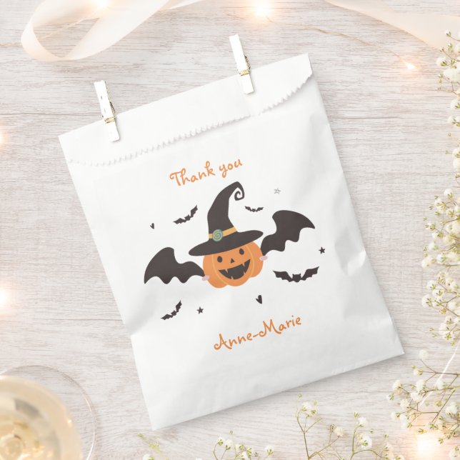 Little Pumpkin is turning one Birthday Party Favour Bag (Clipped)
