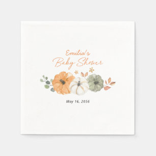 Little Pumpkin Neutral Baby Shower Personalized Napkin