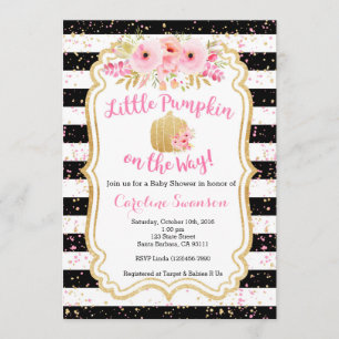 Little Pumpkin on the Way, Baby Shower Invitation