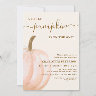 Little Pumpkin on the Way Baby Shower Invitation