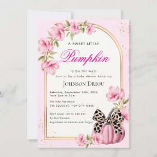 Little Pumpkin on the Way Baby Shower Invitation