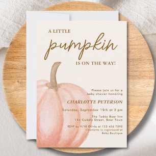 Little Pumpkin On The Way Baby Shower Invitation