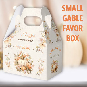 Little Pumpkin On The Way Baby Shower Small Gable Favor Box