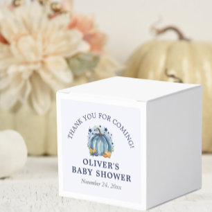 Little Pumpkin On The Way Boy Baby Shower Party Favor Box