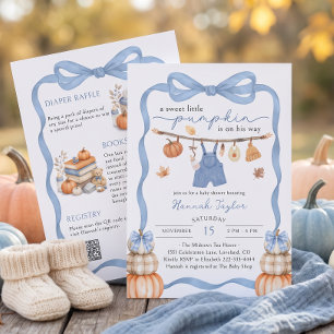 Little Pumpkin on the Way Fall Baby Shower Invitation