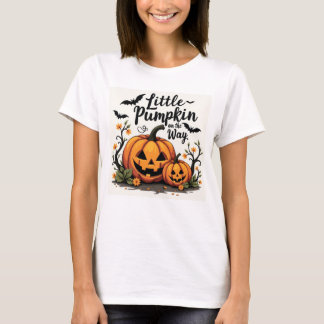 Little Pumpkin on the Way Halloween Pregnancy T-Shirt
