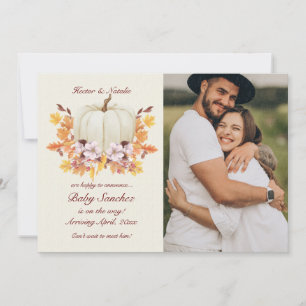 Little Pumpkin On The Way Photo Announcement