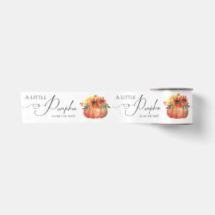 Little Pumpkin Orange Fall Rustic Baby Shower Satin Ribbon