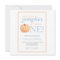Little Pumpkin Pastel Blue Fall First Birthday Inv