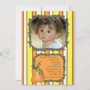 Little Pumpkin Photo Invitation