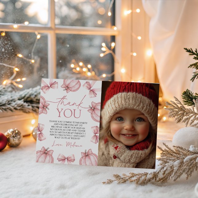 Little Pumpkin Photo Thank You Invitation (Creator Uploaded)