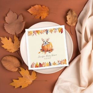 Little Pumpkin Puppy Baby Shower Napkin