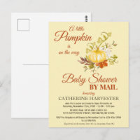 Little Pumpkin Rustic Virtual Baby Shower By Mail