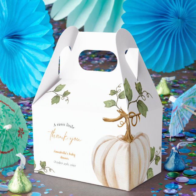 Little Pumpkin Thank you Baby Shower Favor Box (Party)