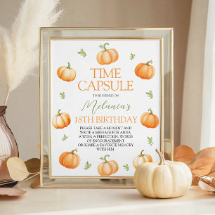 Little Pumpkin Time Capsule Table Sign