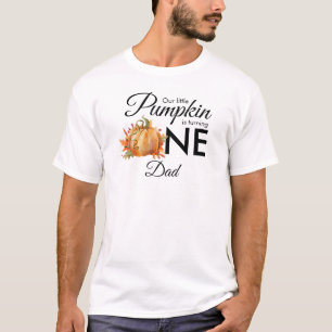 Little Pumpkin Turning One Autumn Fall Birthday T-Shirt