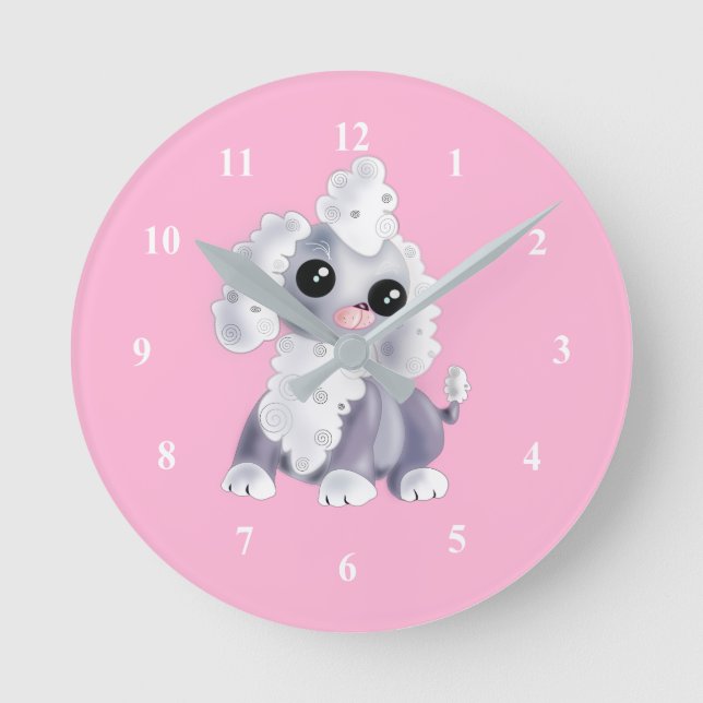 Little Puppy Clock - Custom Colour (Front)