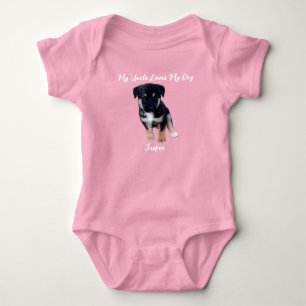 Little Pup's Pal: Personalized Dog Photo Baby Body Bodysuit