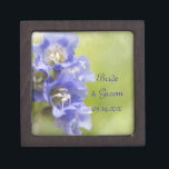 Little Purple Flowers Garden Wedding Gift Box<br><div class="desc">Customize the pretty Little Purple Flowers Garden Wedding Gift Box with the personal names of the bride and groom and specific marriage ceremony date to create a keepsake gift for the bride, her bridesmaids or bridal party. This elegant custom flowery trinket box features a digitally enhanced floral photograph of purple...</div>