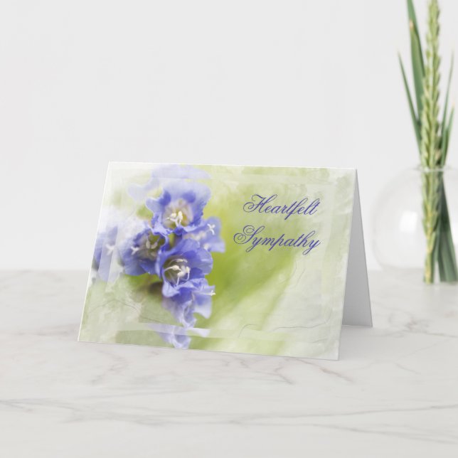 Little Purple Flowers Sympathy Card (Front)