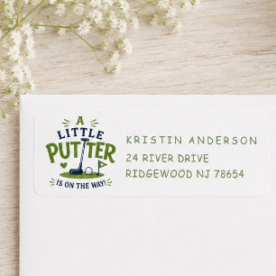 Little Putter Baby Shower Address Label
