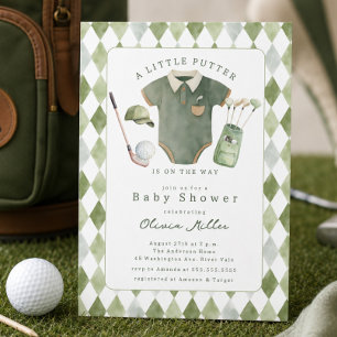 Little Putter Baby Shower Invitation