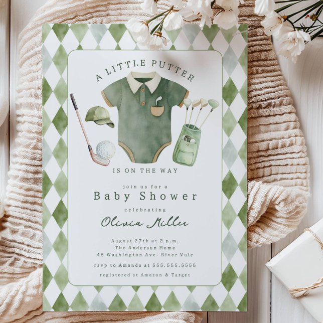 Little Putter Baby Shower Invitation (Créateur téléchargé)
