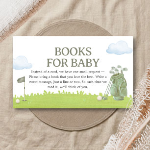 Little Putter Golf Baby Shower Books for Baby Enclosure Card