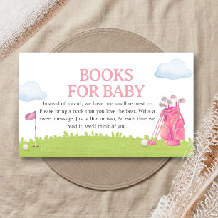 Little Putter Golf Baby Shower Books for Baby Enclosure Card