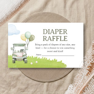 Little Putter Golf Baby Shower Diaper Raffle Enclosure Card