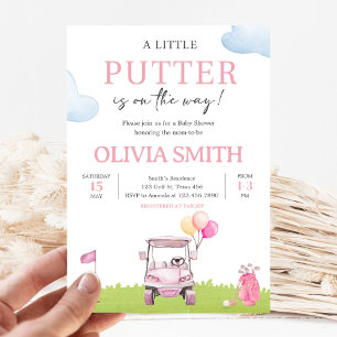 Little Putter Golf Baby Shower Invitation
