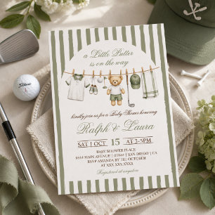 Little Putter Is On Way Baby Shower Invitation