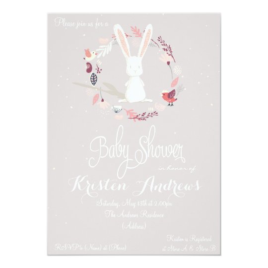 Little rabbit Baby Shower Invitation III