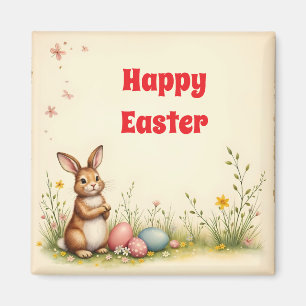Little Rabbit Easter Vintage Popular Collection Magnet