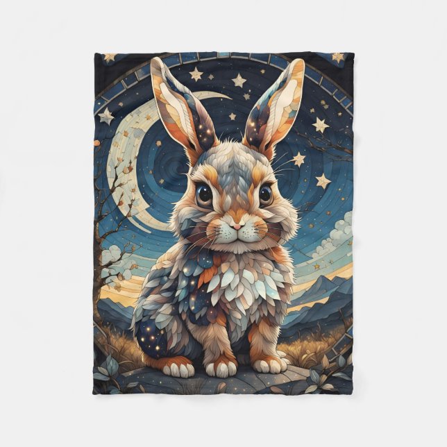 Little Rabbit Fleece Blanket (Front)