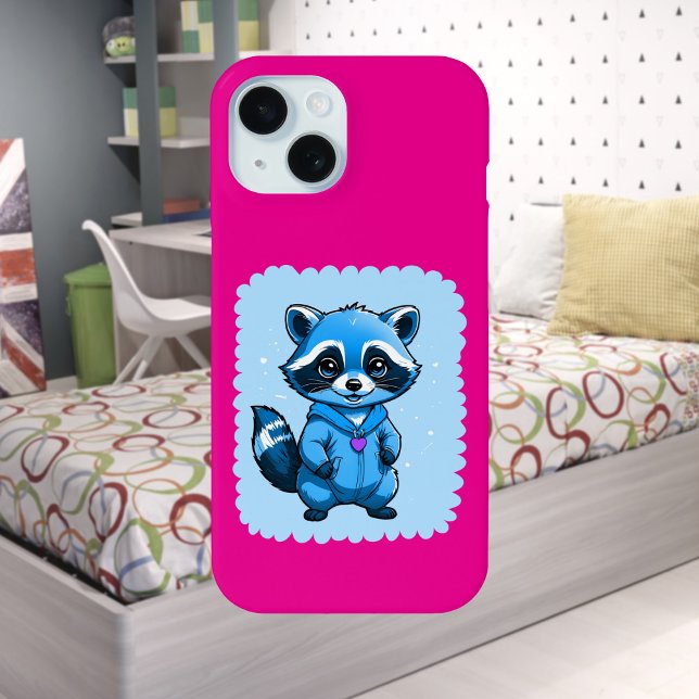 Little Raccoon En Blue iPhone / coque ipad (Créateur téléchargé)