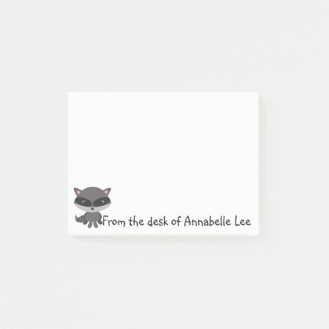 Little Raccoon Friend Post-it Notes (Front)