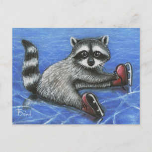Little raccoon postcard
