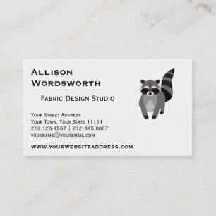 Little Raccoon Rascal Personalized Business Card