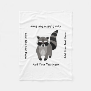 Little Raccoon Rascal Personalized Fleece Blanket