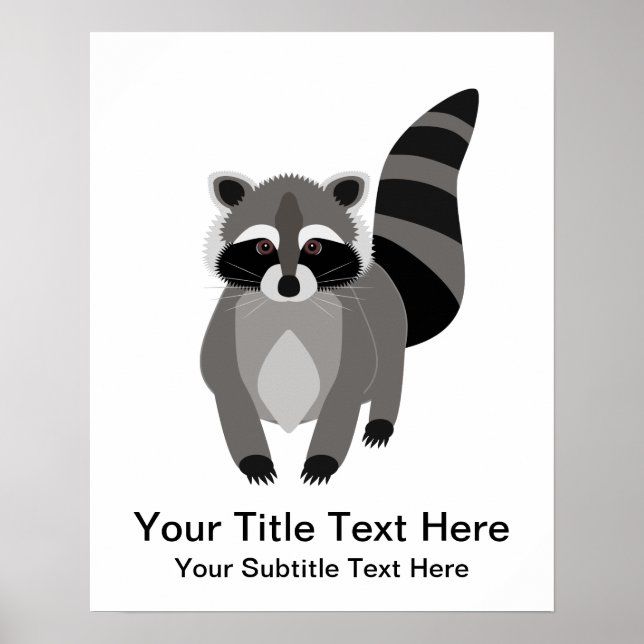 Little Raccoon Rascal Personalized Poster (Front)