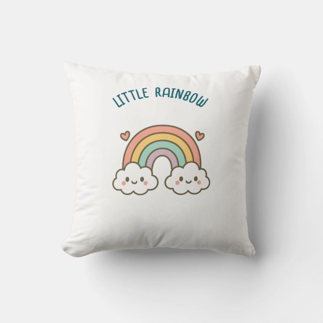 Little Rainbow throw pillow (Front)