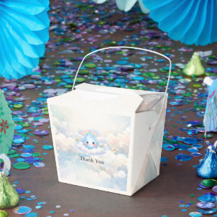 Little Raindrop on the Way Baby Shower Invitation Favor Box